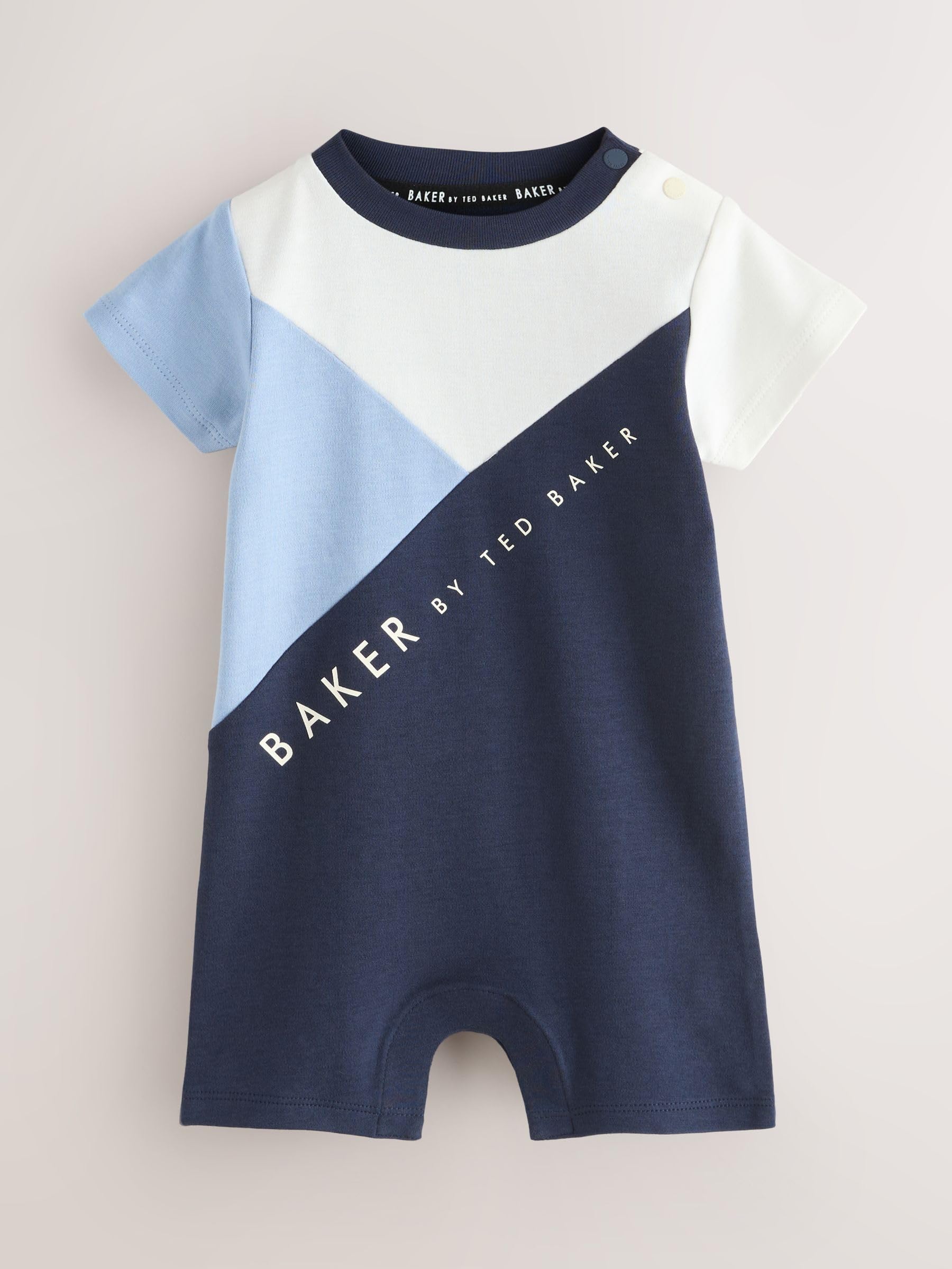 Noworodki chłopcy Zestaw 2 pajacyków w kolorowe panele Baker by Ted Baker