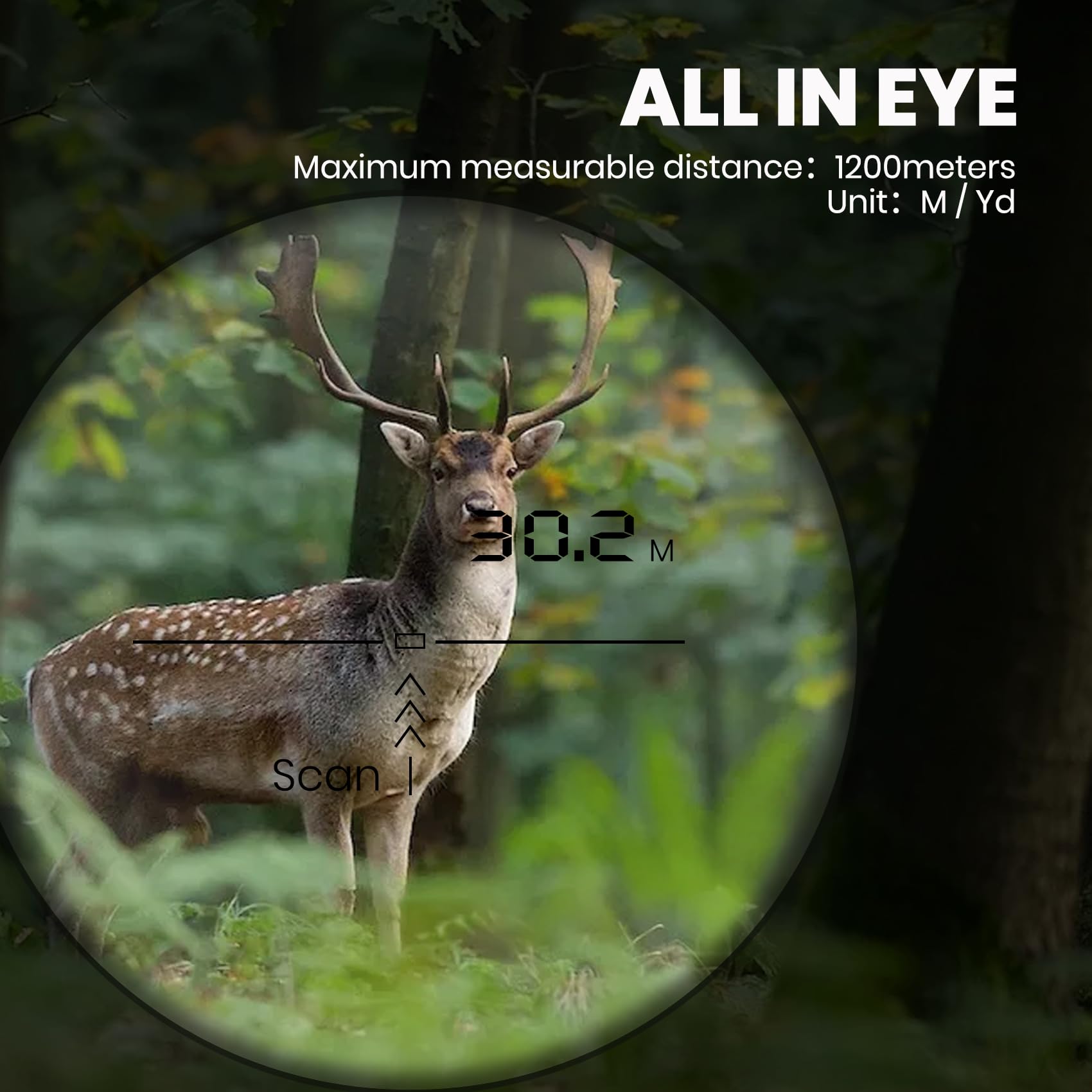 SINTIKI Hunting Laser Rangefinder, 1300 Yard / 1200 Meters Laser RangeFinder with Ultra-Clear View,6X Magnification, Fast and Accurate Scan: Distance, Angle, Speed, Fog, High Multi Functional Scan