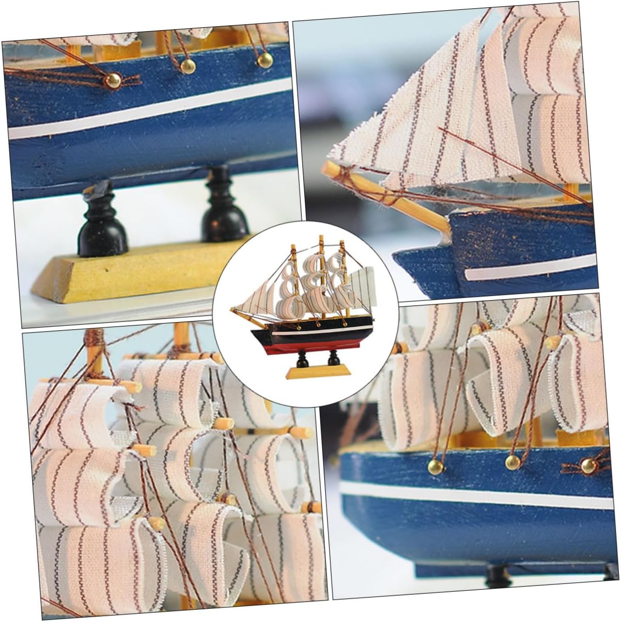 Wooden Sailboat Model Kit for Boys and Girls Decorative for Home or Office Random Color