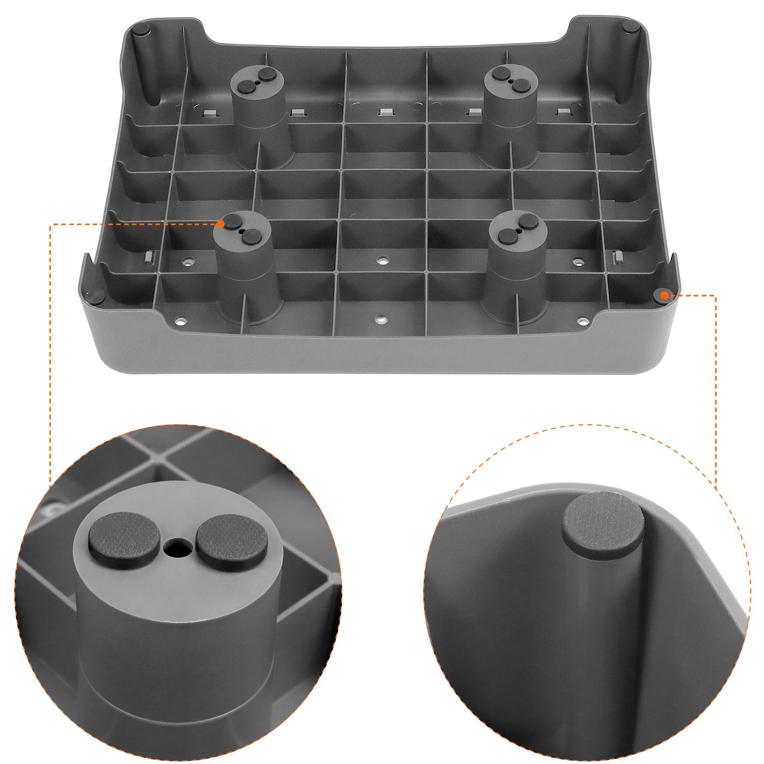 QWORK® Marchepied antidérapant 9 cm - jusqu'à 220 kg de capacité - pour Personnes âgées, Douche, Baignoire, Voiture, extérieur