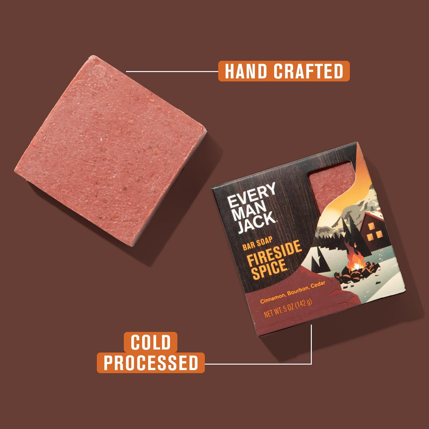 Every Man Jack Cold Processed Mens Bar Soap Variety Gift Set - Invigorating Winter Scents - Deeply Cleans, Hydrates with Naturally Derived Ingredients - 5 ounce (pack of 4) - Image 2