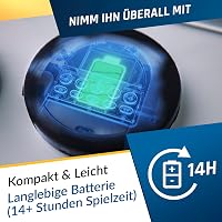 KLIM Nomad Hordozható CD Lejátszó Bluetooth - Hosszú Üzemidejű Akkumulátor, Fejhallgatóval, CD-R/RW/MP3 Támogatás, TF Kártyaolvasó, FM Rádió 5