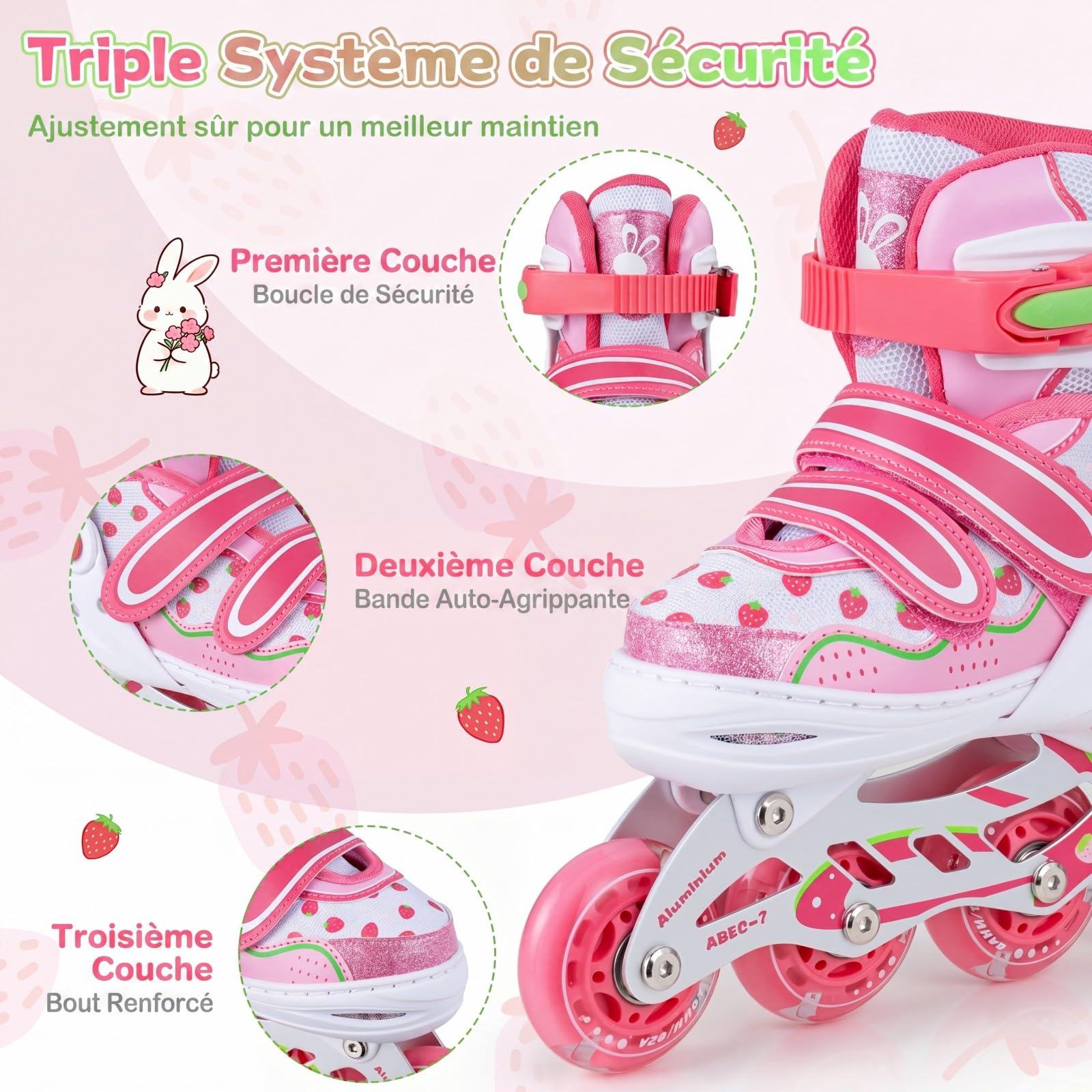 COSTWAY Patins à roulettes pour Enfants de 5 à 14 Ans