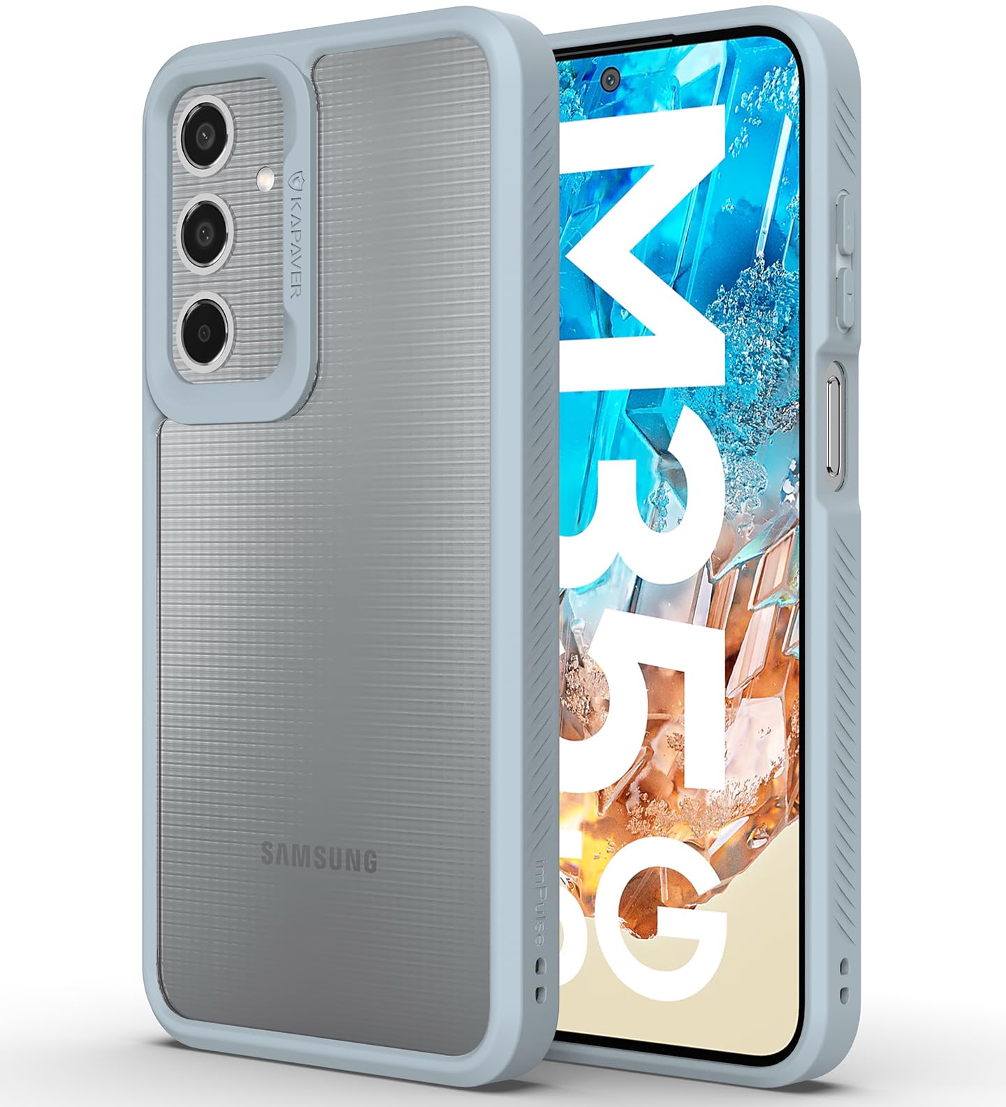 KAPAVER Impulse Series Back Cover Case Compatible with Galaxy M35 (PC+TPU) (Gray) (B0D9PZZF48) Amazon Price History, Amazon Price Tracker