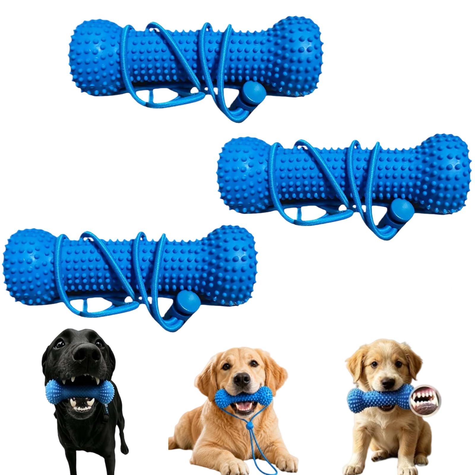 Dual-Action Canine Dental Prop,Dog Dental ChewToy for Easier Teeth Brushing