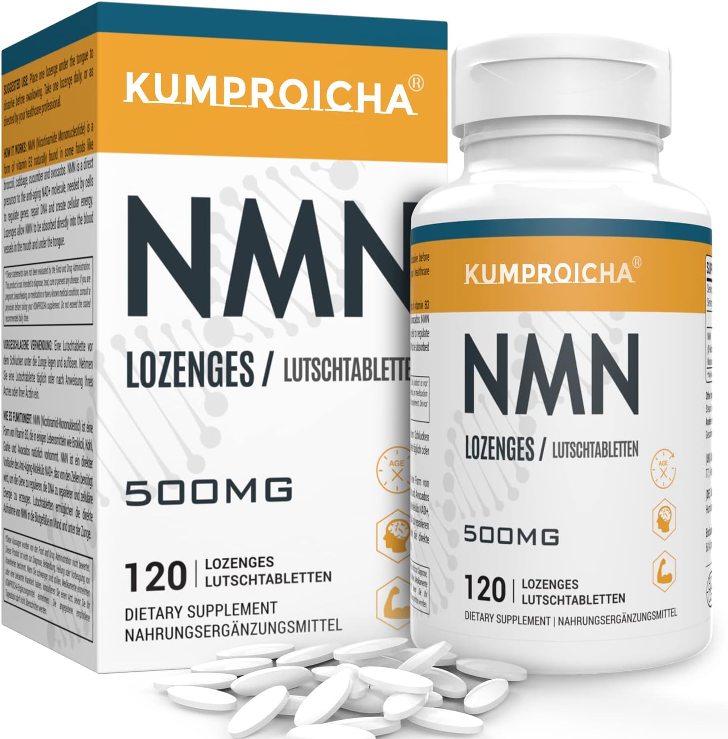 NMN-tabletten voor sublinguaal gebruik 500 mg, snelwerkend, maximum ...