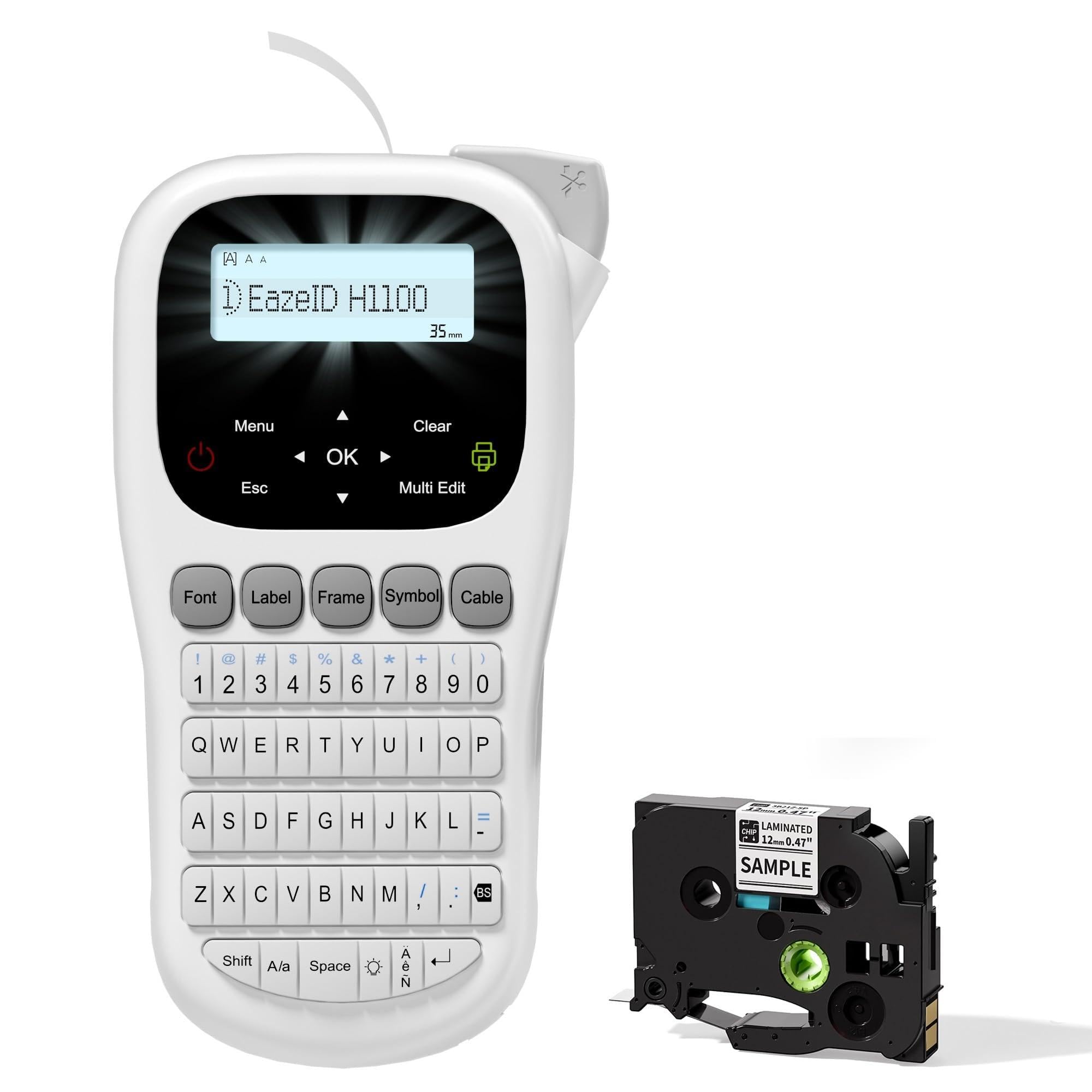 EazeID h1100 Label Maker Machine with-Tape, Label Maker Waterproof-Labels