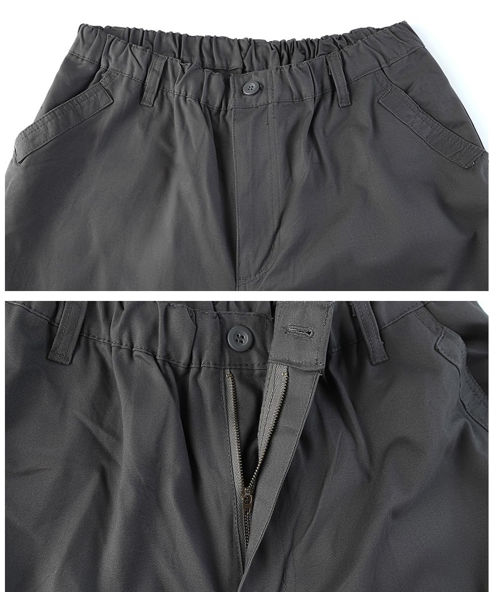 Uomo Pantalone Cargo Elastico Pantaloni da Lavoro Trekking Multi Tasca Cargo Estivi Tattici Pantaloni Sport all'aperto Senza Cintura