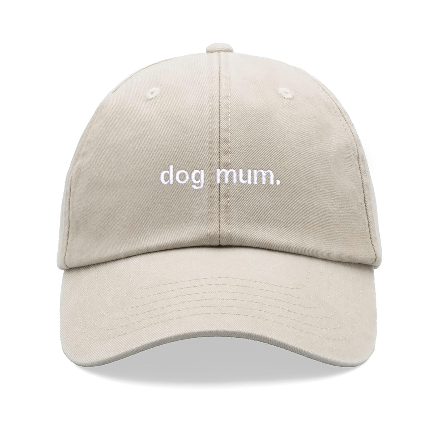 Cap Base Unisex Stone Dog Mum. Baseball Cap Vintage Washed Dad Hat Adjustable Dog Lady
