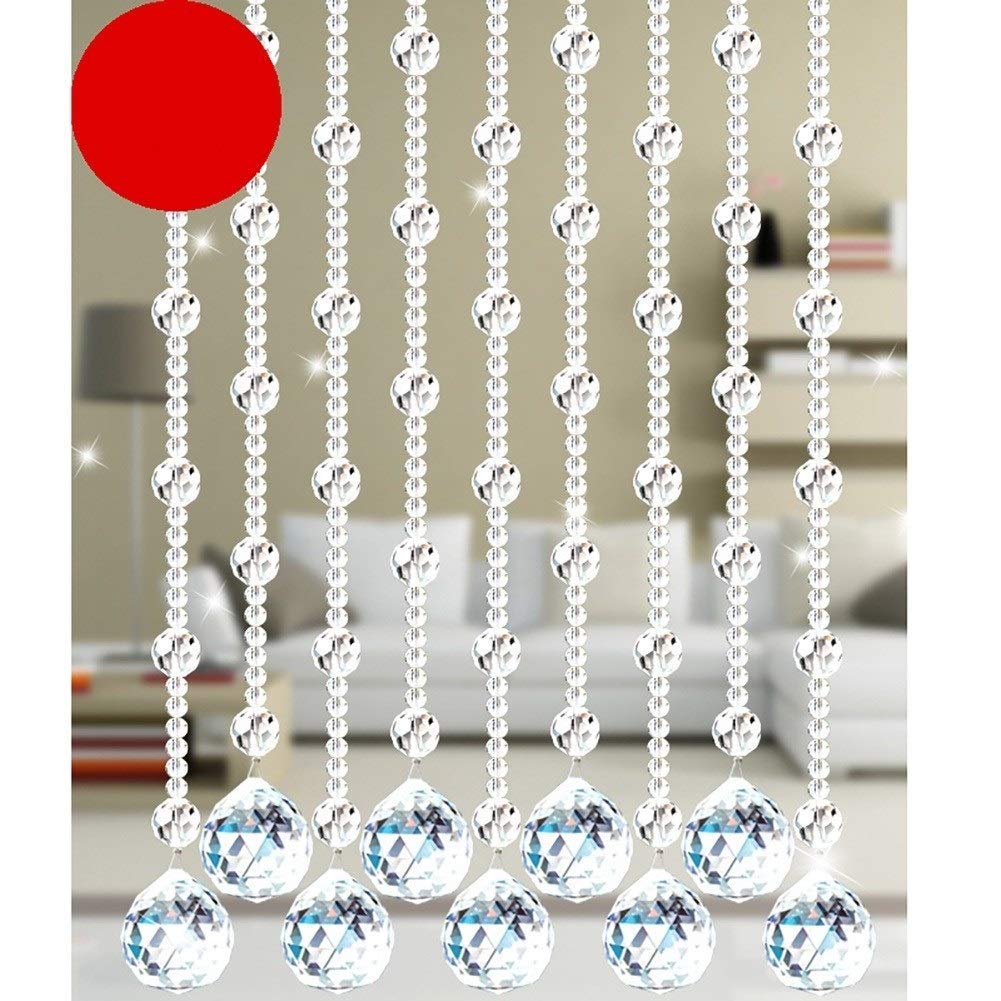 Rideau perlé en cristal moderne pour séparation de pièce et passage de porte sur mesure