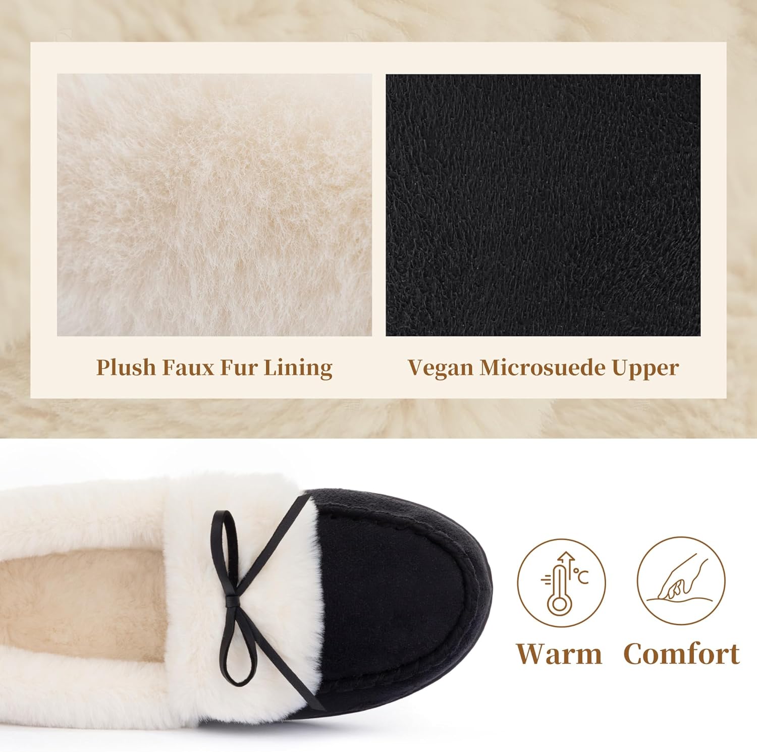 RockDove Women's Faux Fur Lined Micro Suede Moccasin Slipper - Image 4