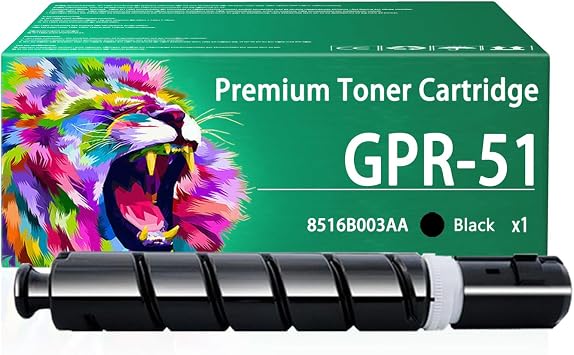 GPR51 Toner Cartridge Compatible for Canon GPR-51 8516B003AA Black Toner Cartridges Work for Canon IR C250iF C350iF C355iF C255iF Printers