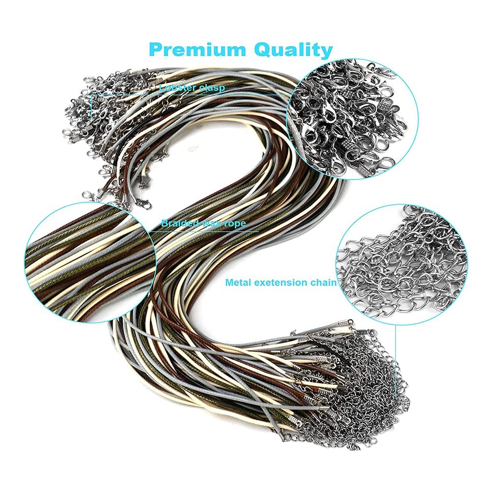 Cavo Per Collana Da 100 Pezzi Con Fermagli, Cordini Per Collane Per Ciondoli Catene Per Collana Da 18 Pollici Per Forniture Di Gioielli C~p220954256