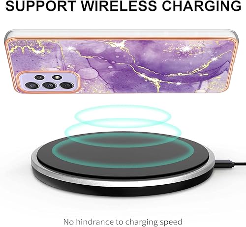 Miniatura 8 de Funda de teléfono para Samsung Galaxy A13 4G, TPU suave + patrón de mármol IMD a prueba de golpes, con lente de cámara y cubierta protectora de