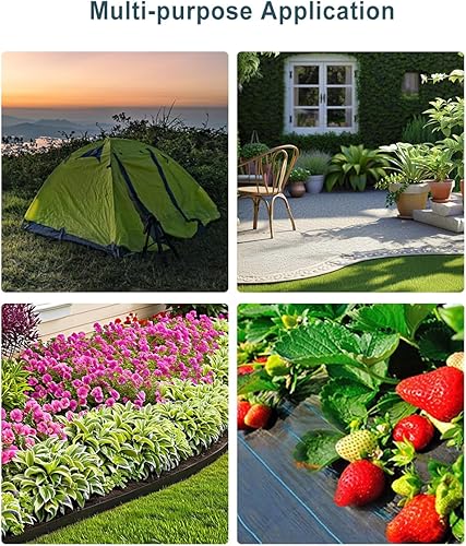 Miniatura 7 de Paquete de 50 estacas de plástico de 8 pulgadas para bordes de paisaje, perfectas para anclar barreras de malezas, bordes de pavimentación, césped