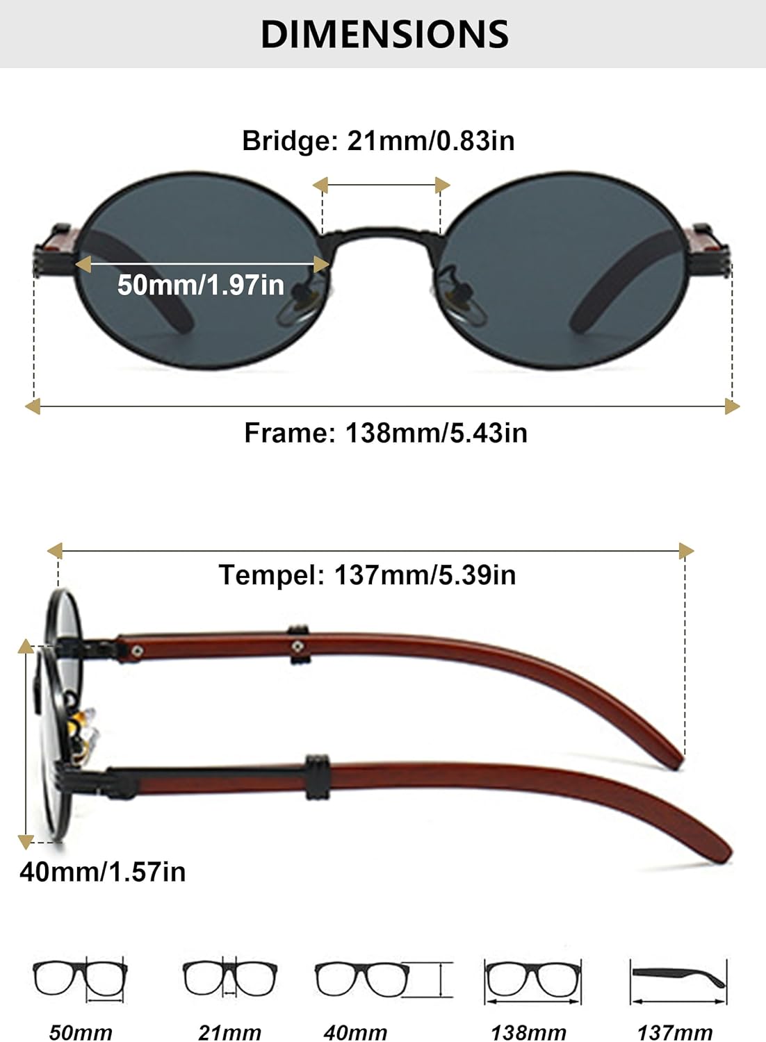 Vintage Round No Polarized Sunglasses Unisex Retro Metal Circle Tinted Lens Sun Eyeglasses for Women Men