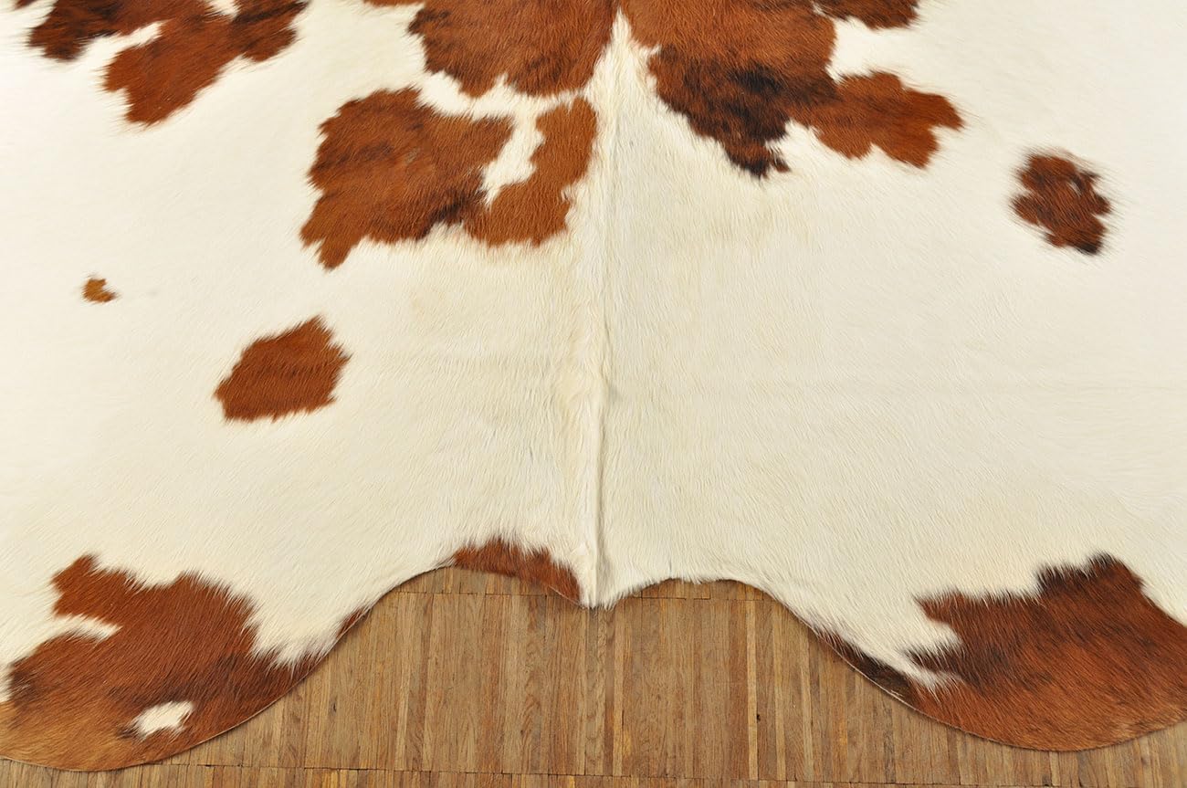 Kuhfelle Online & Nomad KUHFELL RINDERFELL BRAUN WEIß 190 x 210 cm Tricolor KUHFELL Teppich