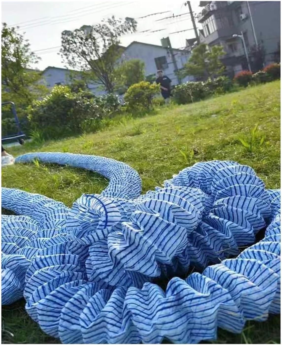 Vuiklcty One Color French-Style Flexible Permeable Drainage Pipes, Suitable For Gardens And Lawns(10Cm/3.9In*Long 900Cm(29.5Ft))
