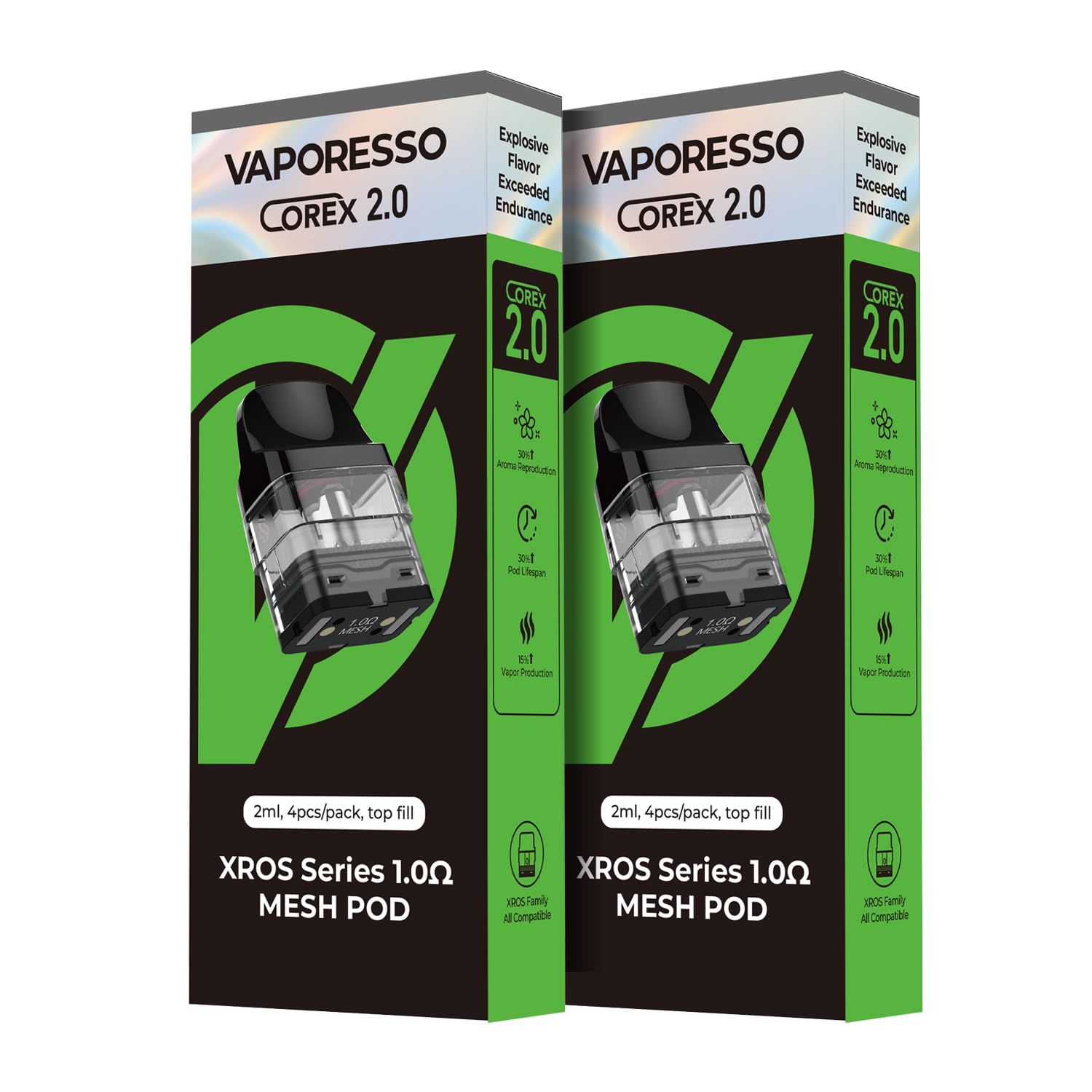 Vaporesso XROS Pods 8 Pack - [1.0 ohm] [BUNDLE DEAL] Replacement Pods for XROS Vape Device | Leak-Proof Design,for XROS 3 Pod Kit/XROS Pod Kit/XROS 2 Kit/XROS Mini Kit/XROS Nano Kit, No Nicotine
