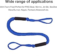Vista 2 de Cuerda de amarre elástica para barcos, kayak, moto acuática, pontón, canoa, lancha motora, azul (4X)