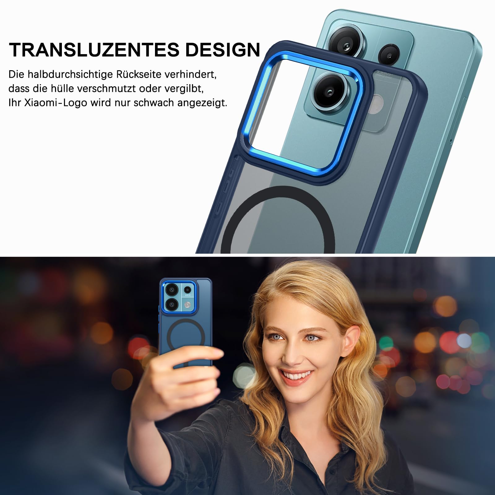 BENTOBEN para Xiaomi Redmi Note 13 Pro 5G Funda con mag-Safe Magnética