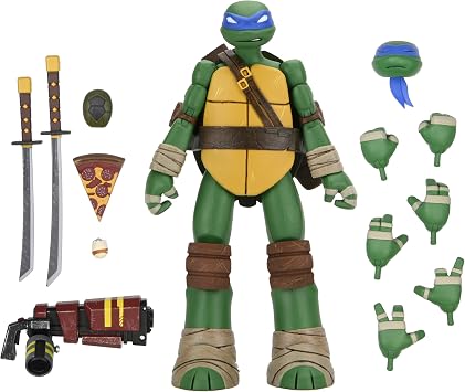 NECA - Teenage Mutant Ninja Turtles 2012 Cartoon - 7" Scale Action Figure - Ultimate Leonardo