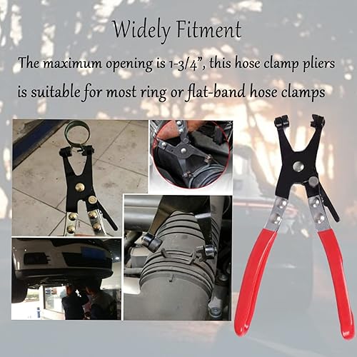 Miniatura 6 de Alicates de abrazadera de manguera automotriz - Alicates profesionales a presión con banda plana giratoria para extracción e instalación en