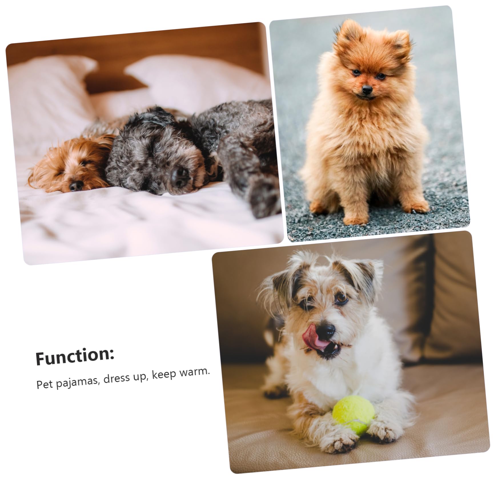 Angoily 3pezzi Pigiama Per Cani Stile Cartone Animato Vestiti Per Animali Domestici Costume Per Cuccioli Abbigliamento Comodo e Leggero Per Cani Adatto Per Feste e Occasioni Speciali