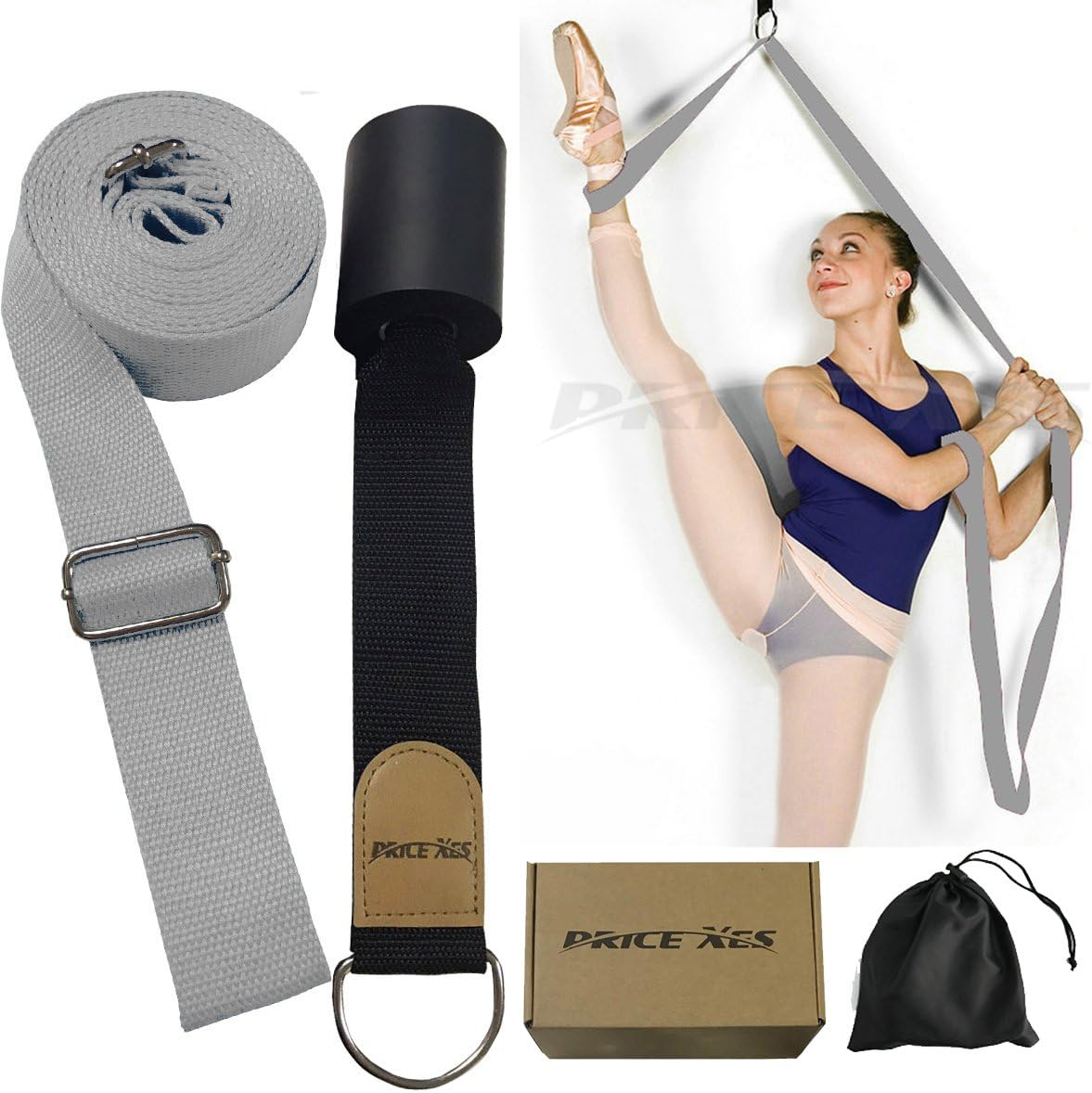 Adjustable Leg Stretcher Lengthen Ballet Stretch Band – Easy Install on Door Flexibility Stretching Leg Strap Great Cheer Dance Gymnastics Trainer Stretching Equipment Taekwondo Training