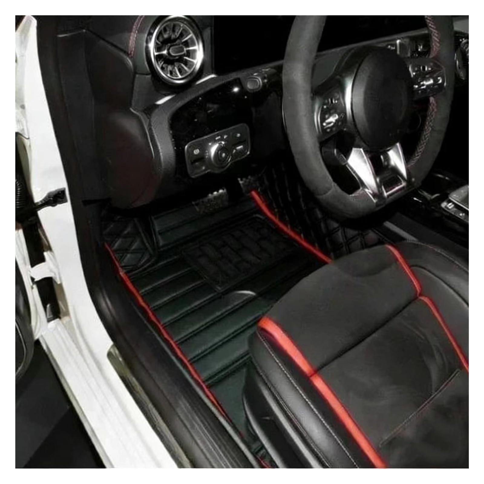 Alfombrillas Esteras Modificadas Requisitos Particulares Piso Coche 5D Estera Anti Resbalón Las Alfombras Accesorios Interior para Cayman 2012 Alfombrilla de Coche(R-Black)