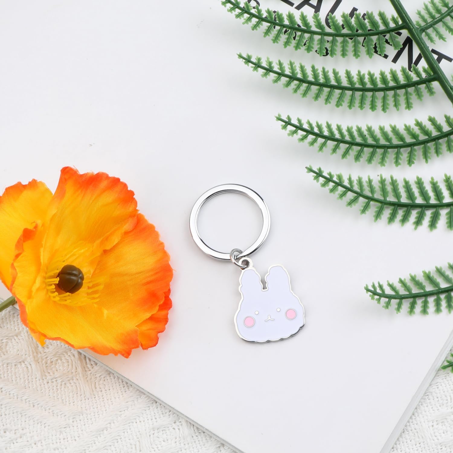 Bunny Keychain,Cute Rabbit Keychain for Women,Cute Bunny Gift for Rabbit Lovers Girlfriend Friends Daughter Bestie - Image 3