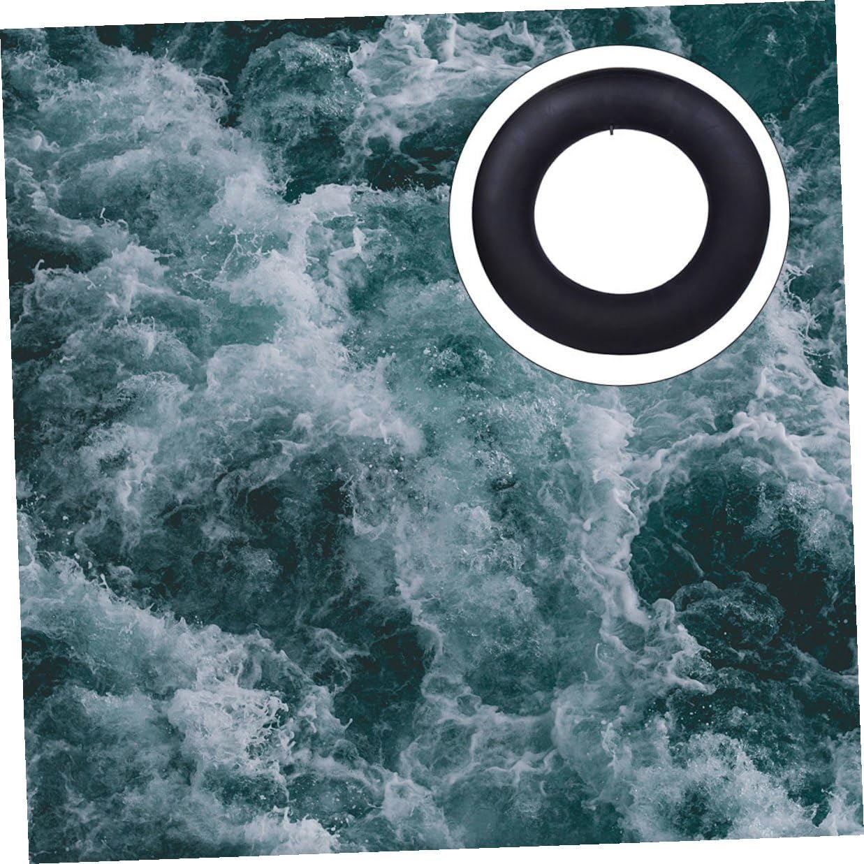 Inflatable Thickened Ski Ring Snow Tube Inner Tube 80cm Butyl Rubber Sturdy Outdoor Sledding for Adults and Winter Sports