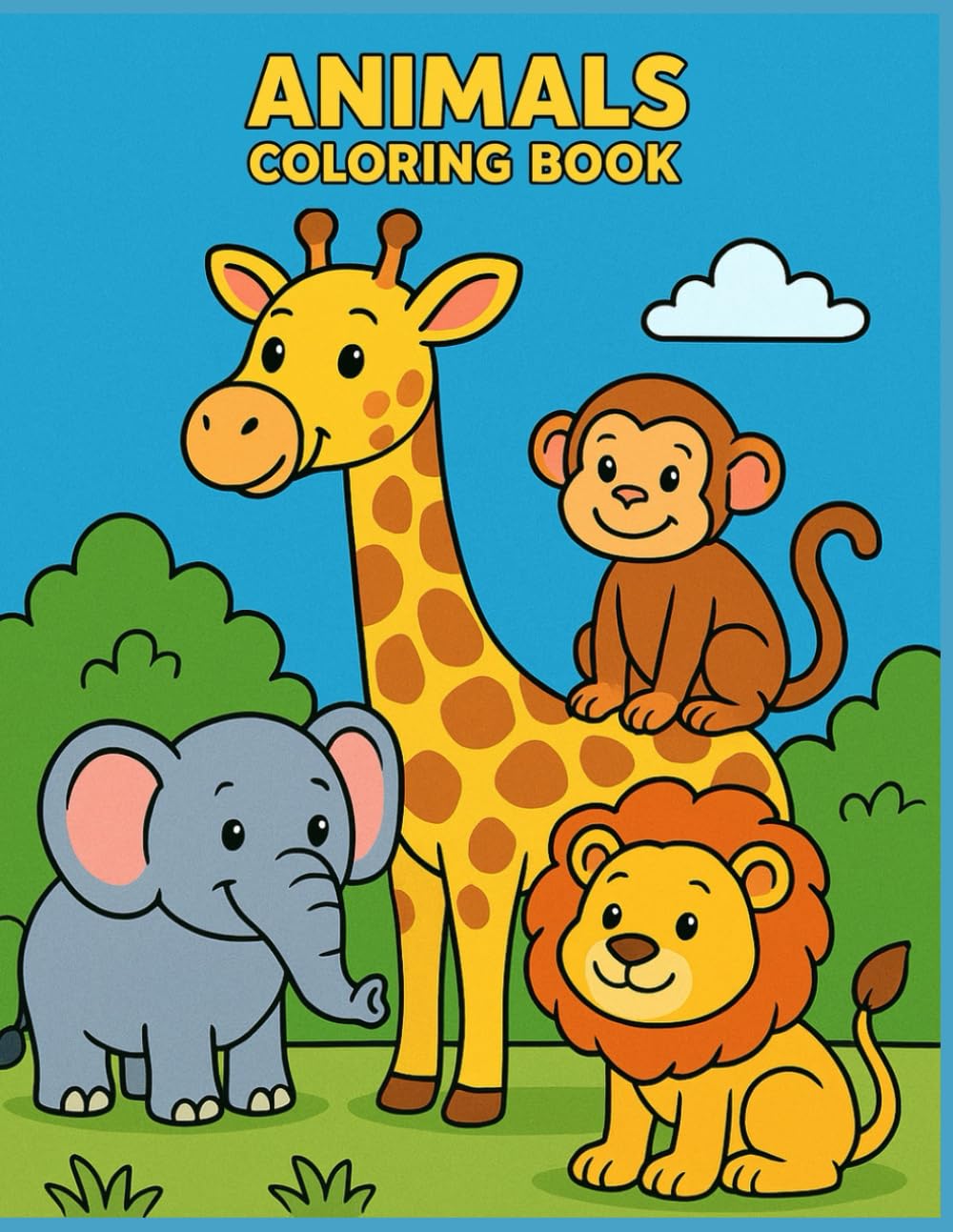 Animals Coloring Book: Fun and Easy Animal Pages for Kids and Teens: Cute and Creative Illustrations for Ages 4–17
