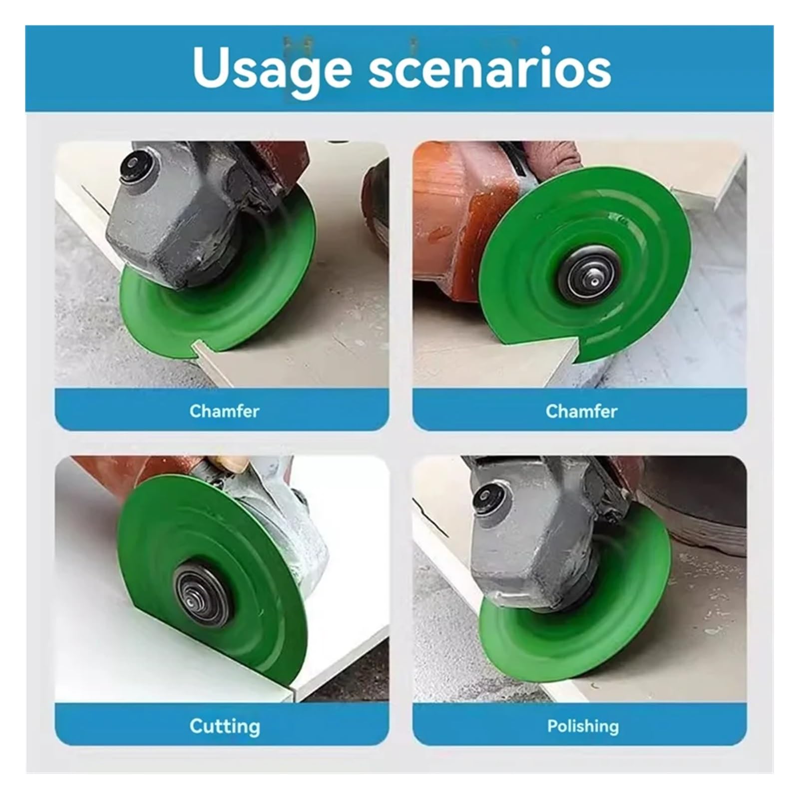 Disco de amolado para losas de roca, Disco de molienda losa roca verde y sierra diamante 4 piezas 115 mm for baldosas porcelana cerámica mármol