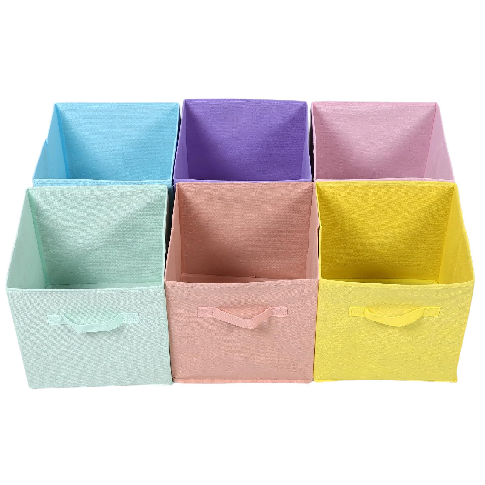 EXCEART 6 Pièces Bac de Rangement en Tissu Non Tissé Pliable avec