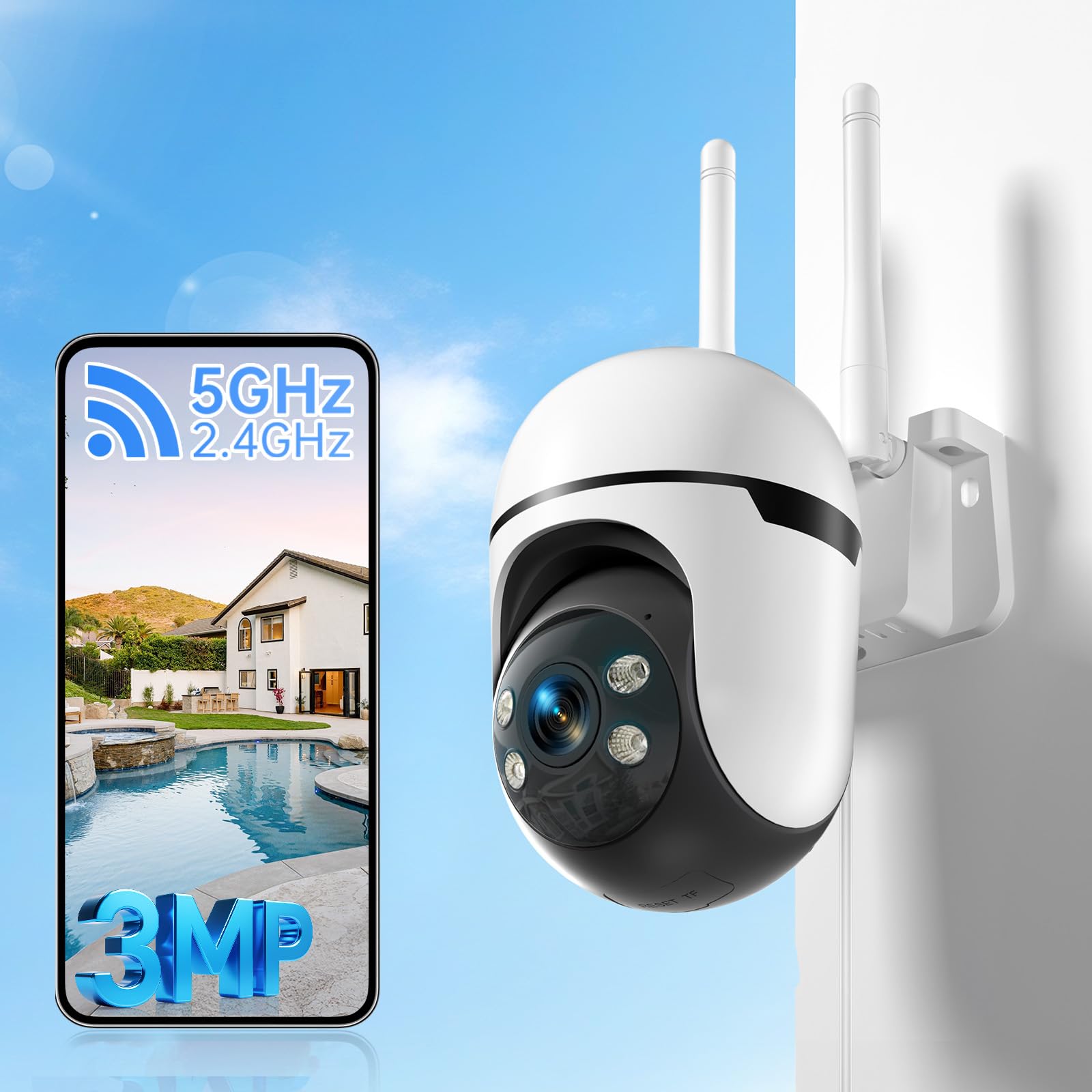 防犯カメラ Amazon.co.jp: 【2025新登場・5G/2.4G WiFi対応・360°自動追尾