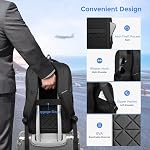 17.3 Inch Laptop Backpack for Men Women, 30L Travel Work College Backpack | Water-Resistant Anti-Theft Casual Daypack, Lightweight Business Office Computer Bag with USB Charging Port - Black