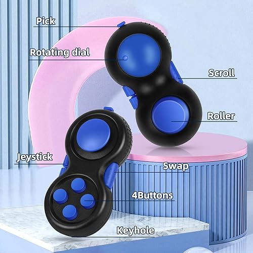 Miniatura 61 de WTYCD El Fidget Retro original: Juego de control clásico de goma Fidget Focus Toy con funciones de 8 vueltas y cordón - perfecto para aliviar