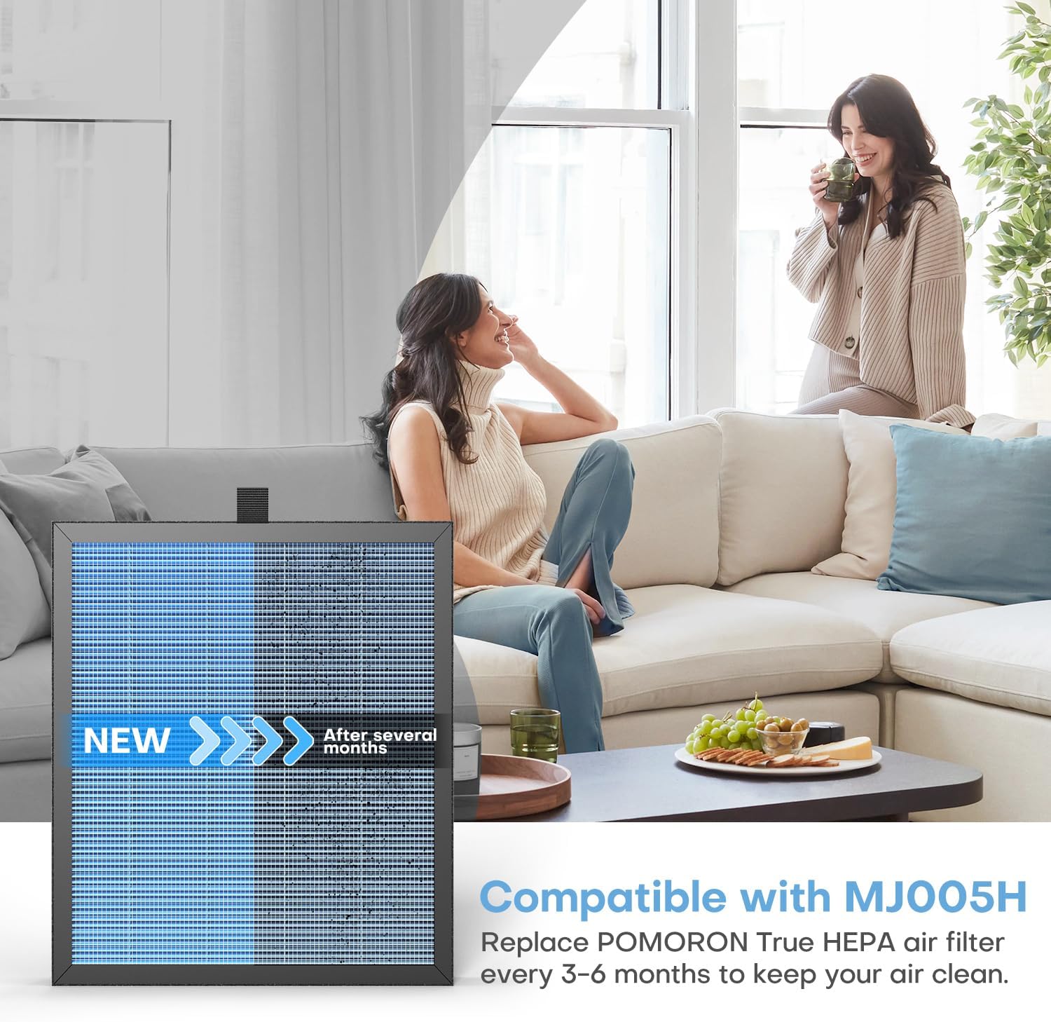 Comparison of a new filter and a filter after several months of use