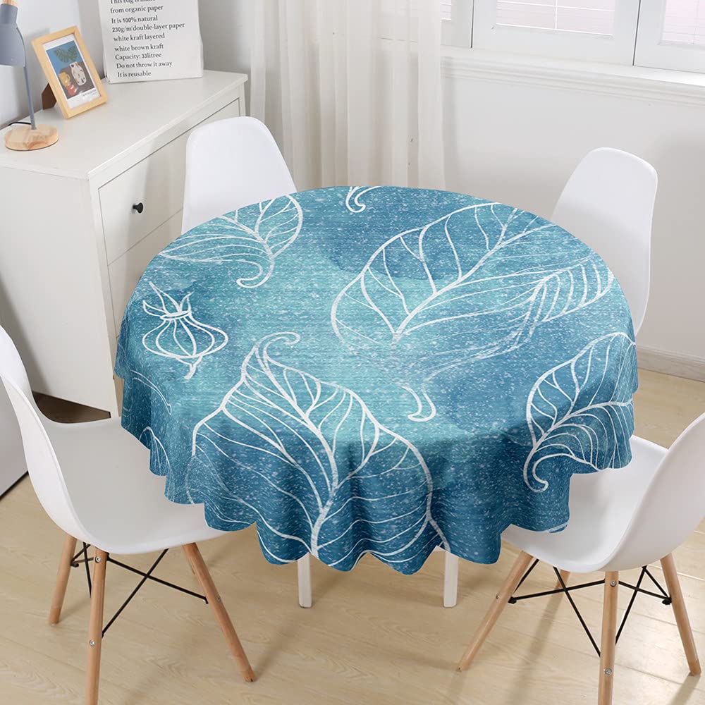 Nappe ronde imprimée lavable polyester pour table de cuisine