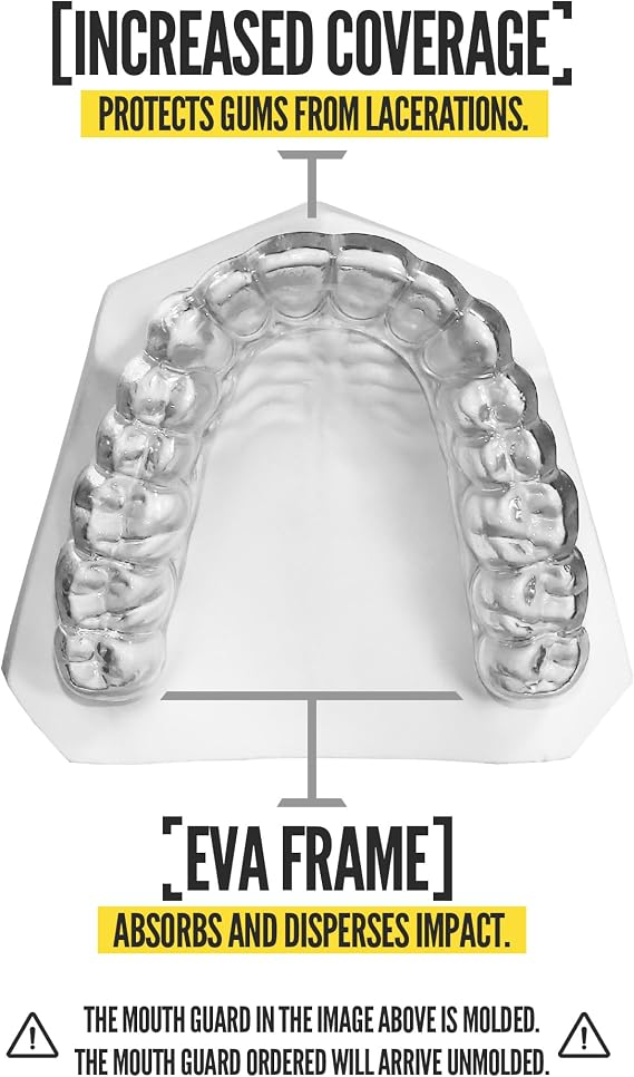 2 Pack Nxtrnd Classic Mouthguard, Custom Fit Sports Mouthpiece for Football, Boxing, MMA, Basketball, Hockey, Lacrosse, Youth & Adult (Transparent)