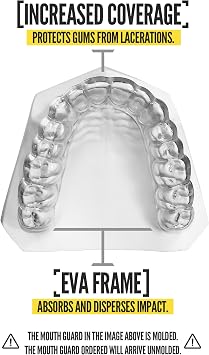 2 Pack Nxtrnd Classic Mouthguard, Custom Fit Sports Mouthpiece for Football, Boxing, MMA, Basketball, Hockey, Lacrosse, Youth & Adult (Transparent)