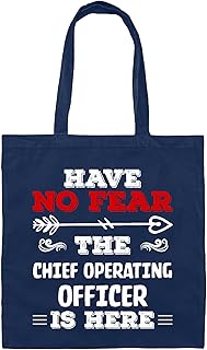 Funny Chief Operating Officer COO Gift Idea Perfect for Fans and Proud COOs Navy Black Multicolor Canvas Tote Bag
