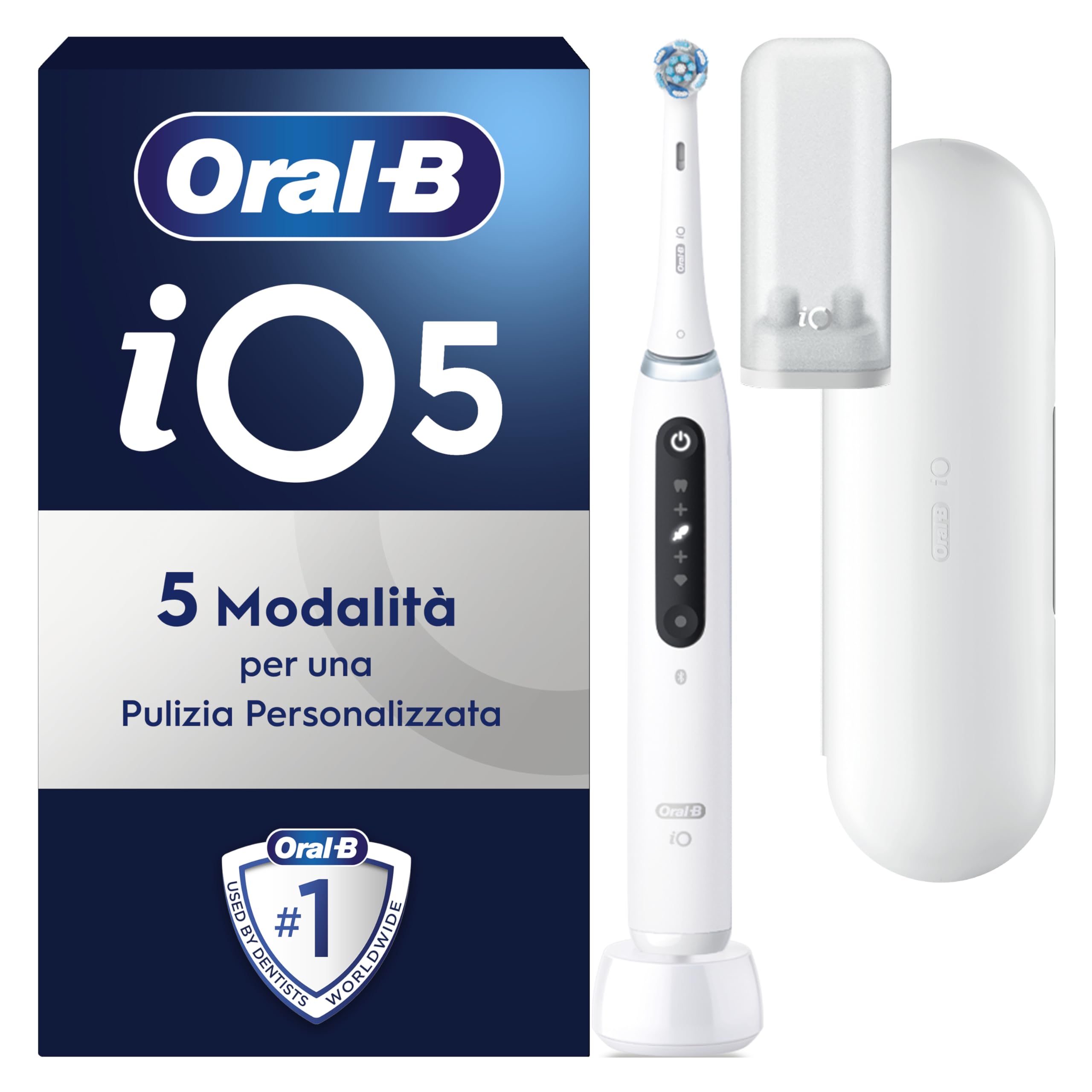 elettroasetta ricaricabile oralb bianca 5 modalità pressione