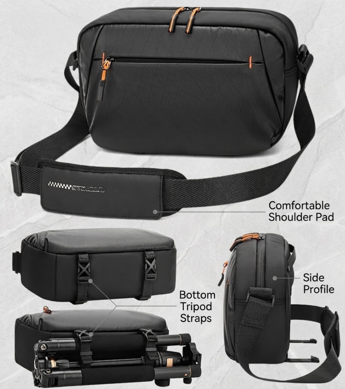 Borsa Monospalla Fotocamera Impermeabile Oxford Messenger Divisori #514 (Messenger Classico)