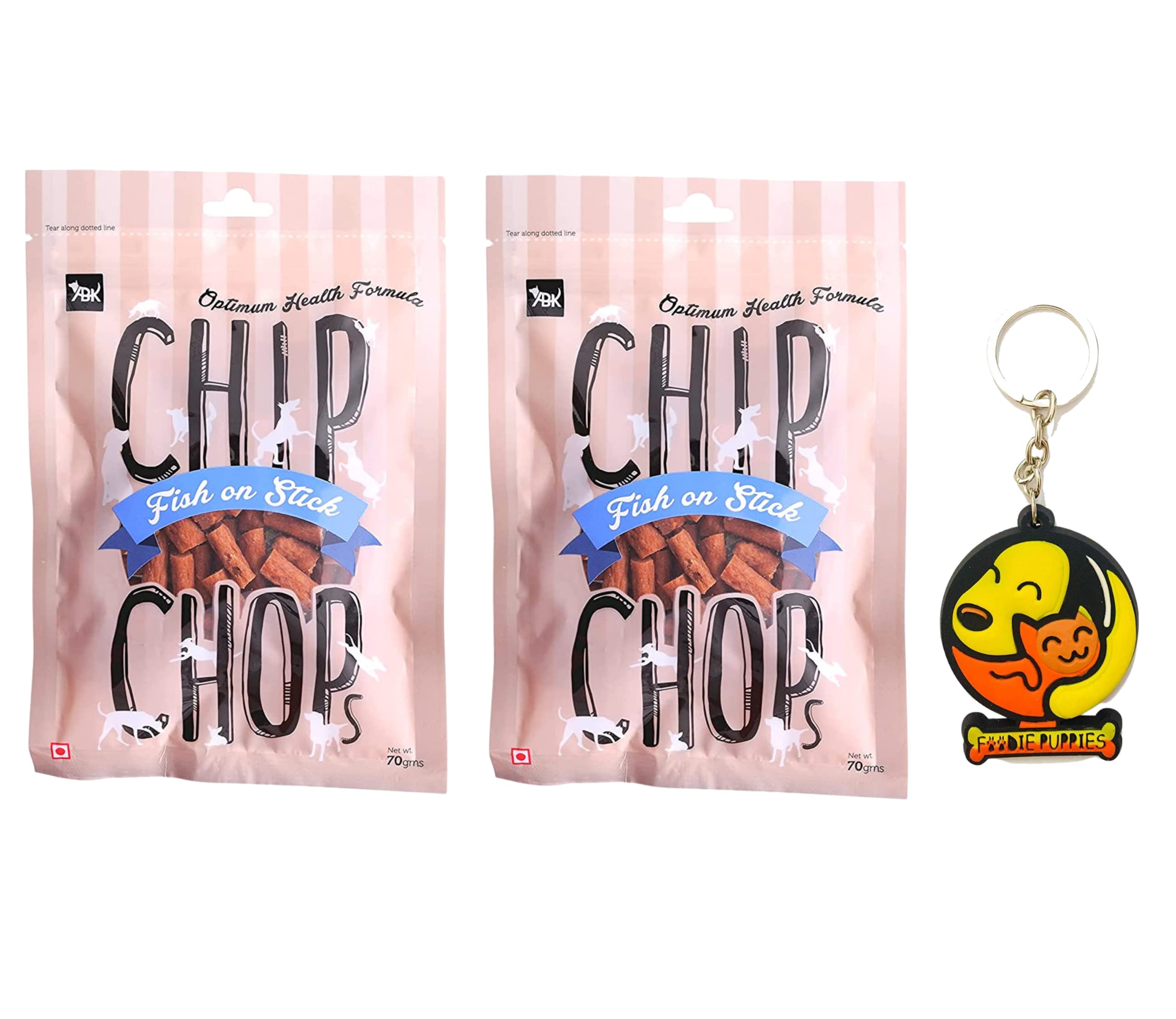 Chip Chops Dog Treats, 70gm (Fish on Stick) | (Pack of 2) Optimum Health Formula | Treat for All Breed Sizes of Dogs - Sold by Foodie Puppies with Free Key Ring (B09DP9N7CT) Amazon Price History, Amazon Price Tracker