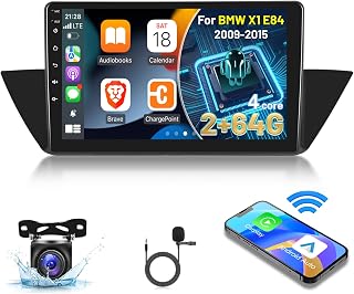 [2G+64G] Car Radio for BMW X1 E84 (2009-2015), 10 inch Touch Screen Android 13 Car Play Stereo, Carplay/Android Auto/EQ Audio/SWC/Bluetooth + AHD Backup Camera
