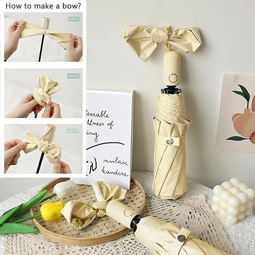 Miniatura 2 de Paraguas solar con protección UV UPF 50+ compacto portátil para viaje, parasol de apertura automática a prueba de viento e impermeable, plegable,