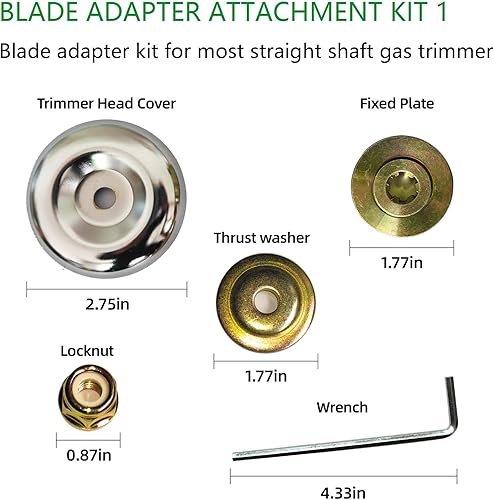 Miniatura 4 de AI. YUYU - Cabezal de corte de cepillo giratorio de alambre de acero de 6 pulgadas y 8 pulgadas, 2 piezas, con adaptador universal, compatible con
