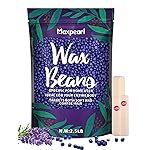 Maxpearl 2.5LB Hard Wax Beads for Hair Removal, Natural Lavender Formula - Brazilian Waxing, Sensitive Skin, Face, Underarms, Legs, Back, Chest and More, with 20 Wax Sticks, Purple